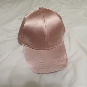 Pink Satin Baseball Cap